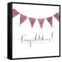 Congratulations Bunting-Elizabeth Rider-Framed Stretched Canvas