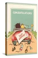 Congratulations, Just Married, Back of Car-null-Stretched Canvas