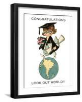 Congratulations, Look Out World, Graduate-null-Framed Art Print