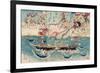 Congratulations on Maritime Security for All Eternity-Kyosai Kawanabe-Framed Giclee Print