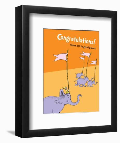 Congratulations (orange)-Theodor (Dr. Seuss) Geisel-Framed Art Print