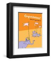 Congratulations (orange)-Theodor (Dr. Seuss) Geisel-Framed Art Print