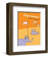 Congratulations (orange)-Theodor (Dr. Seuss) Geisel-Framed Art Print