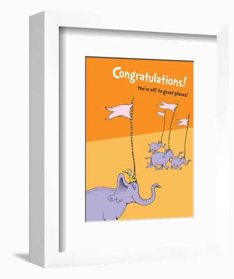 Congratulations (orange)-Theodor (Dr. Seuss) Geisel-Framed Art Print