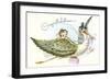 Congratulations, Stork and Baby Cartoon-null-Framed Art Print