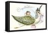 Congratulations, Stork and Baby Cartoon-null-Framed Stretched Canvas