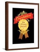 Congratulations You Dressed Yourself Medal-null-Framed Poster