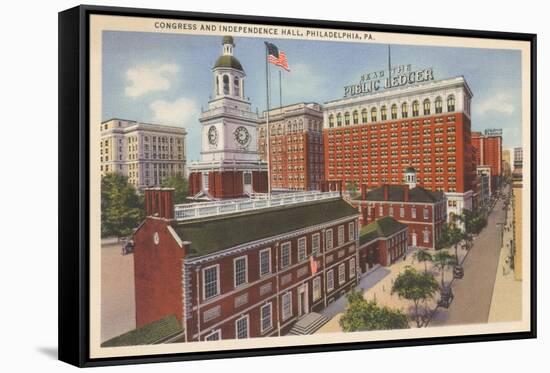 Congress and Independence Hall, Philadelphia, Pennsylvania-null-Framed Stretched Canvas