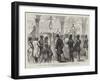 Congress at Berlin, Lord Beaconsfield Leaving the Kaiserhof Hotel to Attend the Congress-Charles Robinson-Framed Giclee Print