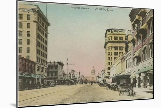 Congress Avenue, Austin, Texas-null-Mounted Art Print