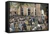 Congress Leaving Independence Hall to the First Reading of the Declaration of Independence, c.1776-null-Framed Stretched Canvas