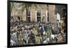 Congress Leaving Independence Hall to the First Reading of the Declaration of Independence, c.1776-null-Framed Giclee Print