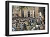 Congress Leaving Independence Hall to the First Reading of the Declaration of Independence, c.1776-null-Framed Giclee Print