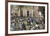 Congress Leaving Independence Hall to the First Reading of the Declaration of Independence, c.1776-null-Framed Giclee Print