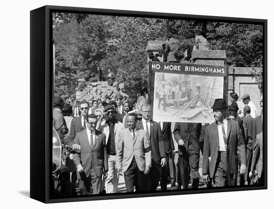 Congress of Racial Equality Marches in Memory of Birmingham Youth-Thomas J^ O'halloran-Framed Stretched Canvas