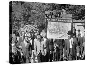 Congress of Racial Equality Marches in Memory of Birmingham Youth-Thomas J^ O'halloran-Stretched Canvas