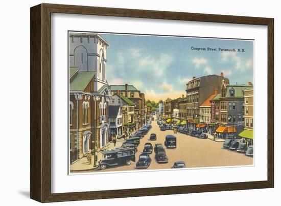 Congress Street, Portsmouth, New Hampshire-null-Framed Art Print