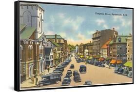 Congress Street, Portsmouth, New Hampshire-null-Framed Stretched Canvas