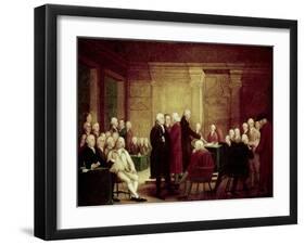 Congress Voting Independence-Robert Edge Pine-Framed Giclee Print