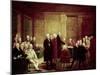 Congress Voting Independence-Robert Edge Pine-Mounted Giclee Print