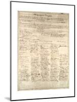 Congressional Copy of the Thirteenth Amendment Resolution, February 1 1865-Abraham Lincoln-Mounted Giclee Print