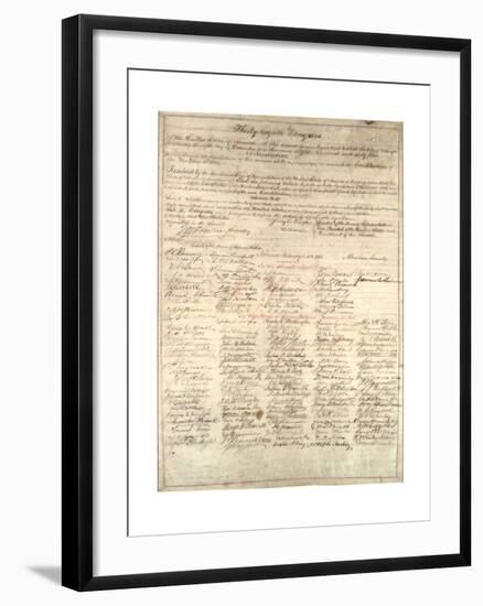 Congressional Copy of the Thirteenth Amendment Resolution, February 1 1865-Abraham Lincoln-Framed Giclee Print