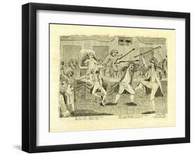 Congressional Pugilists: Griswold and Lyon, at Congress Hall, Philadelphia, Pa, 1798-null-Framed Giclee Print