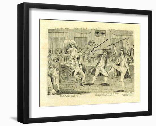 Congressional Pugilists: Griswold and Lyon, at Congress Hall, Philadelphia, Pa, 1798-null-Framed Giclee Print