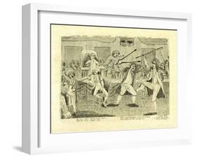 Congressional Pugilists: Griswold and Lyon, at Congress Hall, Philadelphia, Pa, 1798-null-Framed Giclee Print