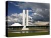 Congresso Nacional (Nat'l Congress) by Oscar Niemeyer, Brasilia, UNESCO World Heritage Site, Brazil-Yadid Levy-Stretched Canvas