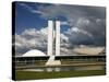 Congresso Nacional (Nat'l Congress) by Oscar Niemeyer, Brasilia, UNESCO World Heritage Site, Brazil-Yadid Levy-Stretched Canvas