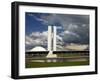 Congresso Nacional (Nat'l Congress) by Oscar Niemeyer, Brasilia, UNESCO World Heritage Site, Brazil-Yadid Levy-Framed Photographic Print