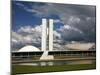 Congresso Nacional (Nat'l Congress) by Oscar Niemeyer, Brasilia, UNESCO World Heritage Site, Brazil-Yadid Levy-Mounted Photographic Print