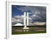 Congresso Nacional (Nat'l Congress) by Oscar Niemeyer, Brasilia, UNESCO World Heritage Site, Brazil-Yadid Levy-Framed Photographic Print