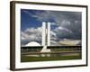 Congresso Nacional (Nat'l Congress) by Oscar Niemeyer, Brasilia, UNESCO World Heritage Site, Brazil-Yadid Levy-Framed Photographic Print