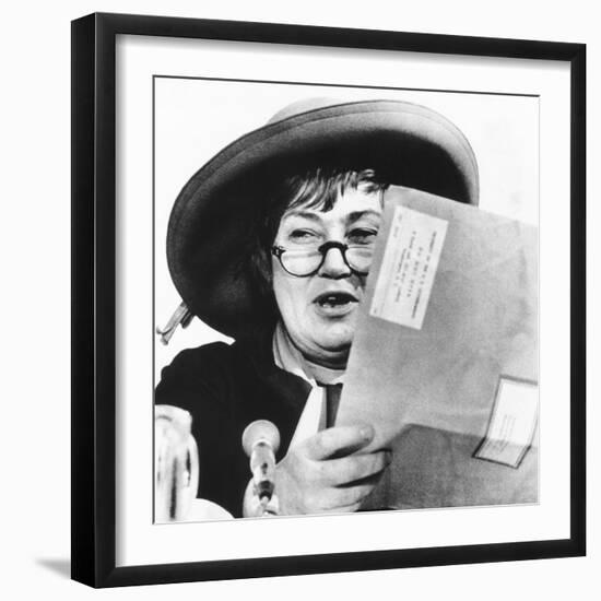 Congresswoman Bella Abzug Held Her Cia File, Built Since 1963, When She Was a Lawyer-null-Framed Premium Photographic Print