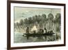 Conibo Family on a Trip 1869, Peru-null-Framed Giclee Print