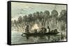 Conibo Family on a Trip 1869, Peru-null-Framed Stretched Canvas