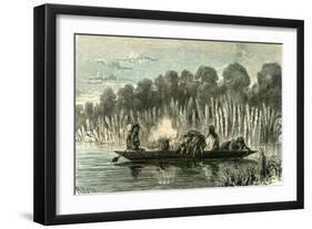 Conibo Family on a Trip 1869, Peru-null-Framed Giclee Print