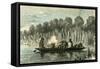 Conibo Family on a Trip 1869, Peru-null-Framed Stretched Canvas