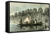 Conibo Family on a Trip 1869, Peru-null-Framed Stretched Canvas