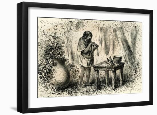 Conibo Woman 1869 Peru-null-Framed Giclee Print