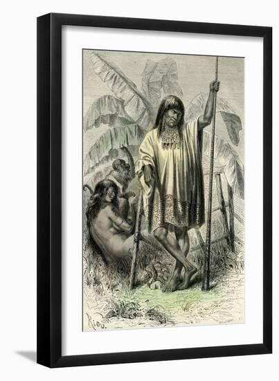 Conibos Indians 1869, Peru-null-Framed Giclee Print