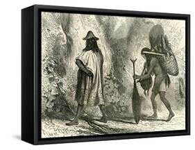 Conibos Man and Woman 1869, Peru-null-Framed Stretched Canvas