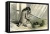 Conibos Woman Weaving 1869, Peru-null-Framed Stretched Canvas