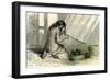 Conibos Woman Weaving 1869, Peru-null-Framed Giclee Print