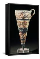 Conical Rhyton, Removed from Akrotiri on the Island of Thera-Minoan-Framed Stretched Canvas