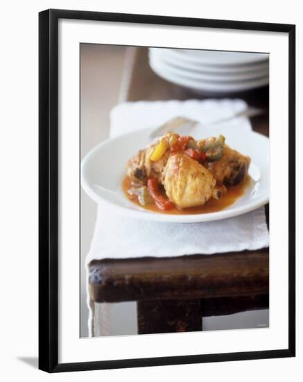 Coniglio in Peperonata (Rabbit with Peppers, Italy)-Jean Cazals-Framed Photographic Print
