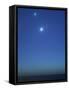 Conjunction of Jupiter, Venus and Mercury-Stocktrek Images-Framed Stretched Canvas