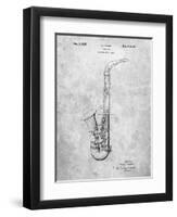 Conn a Melody Saxophone Patent-Cole Borders-Framed Art Print